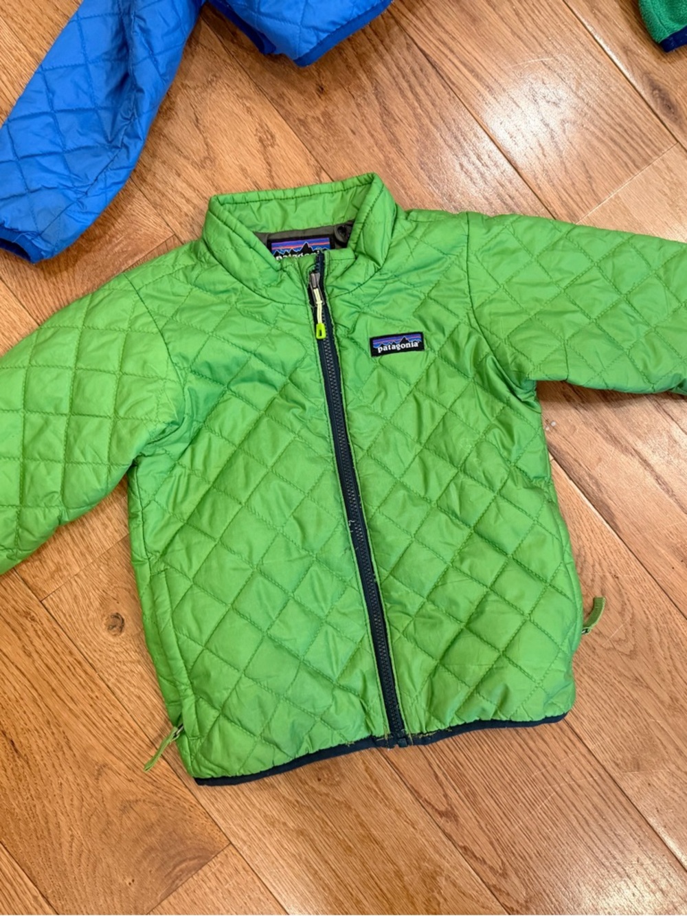 4T Patagonia Bright Green Quilted Kids Jacket